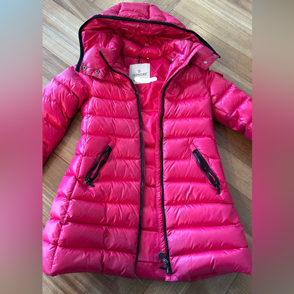 Moncler Kids Fuchsia Puffer Jacket
